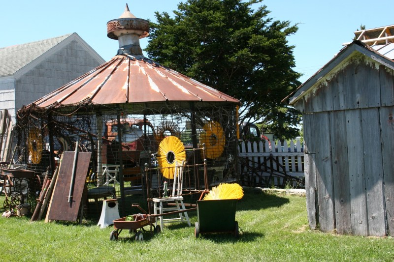 There are some great old outbuildings on-site, including this corn crib.