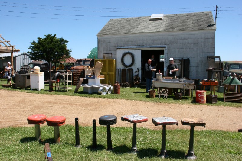 The farm yard and buildings overflow with vintage finds.