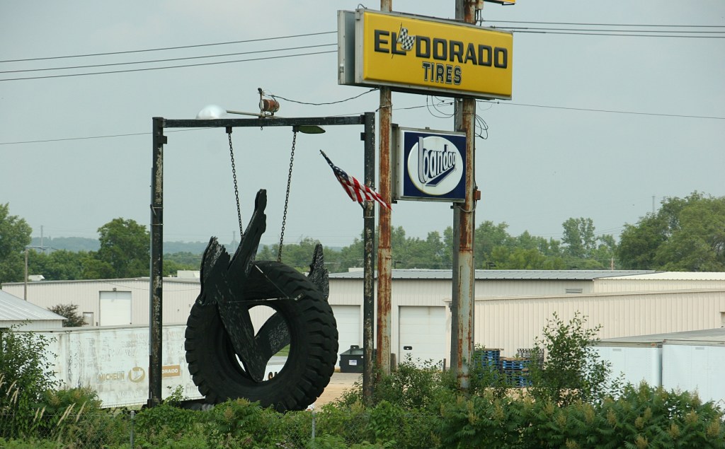 Along U.S. Highway 14 on the north side of Mankato.
