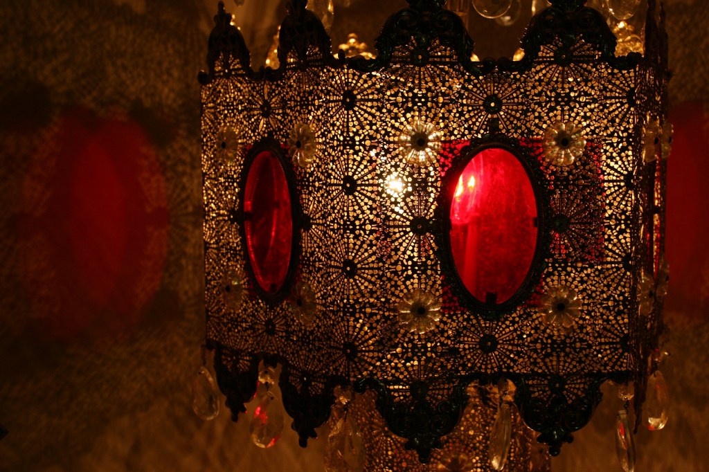 The lamp really shown once the overhead light was switched off.