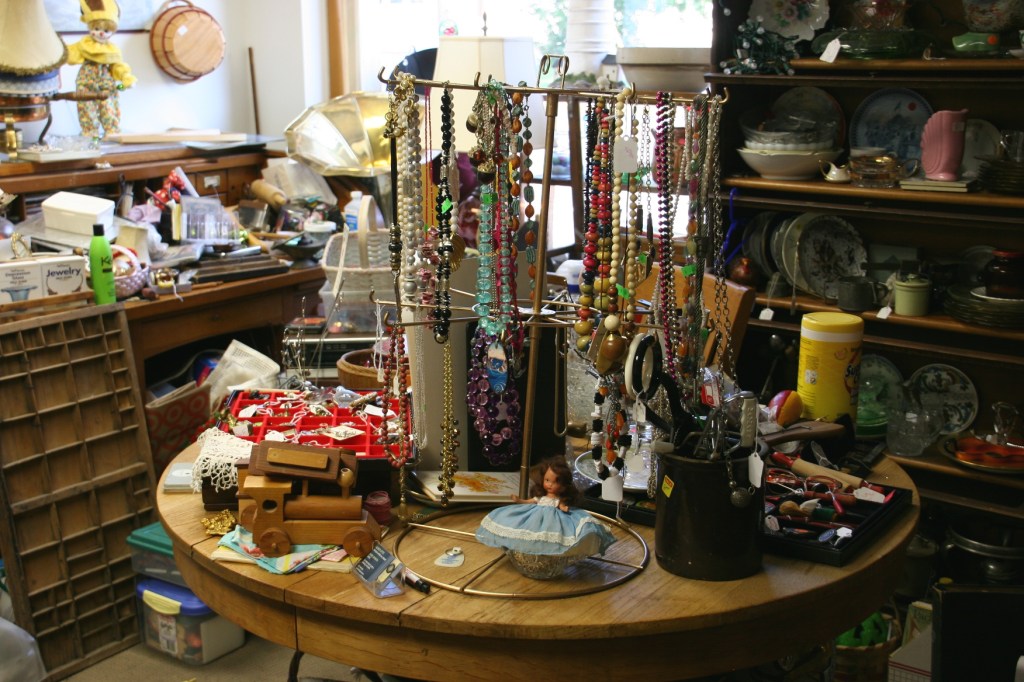 Audre's office and display space merge in this room.