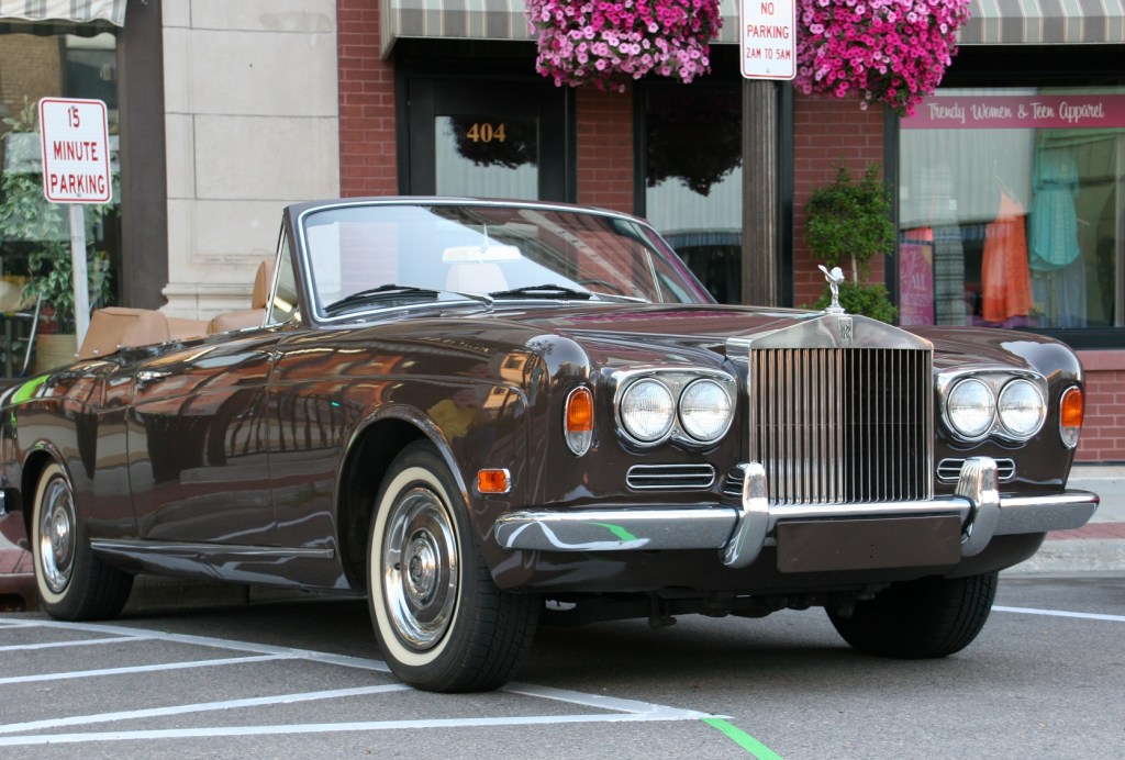 The Rolls Royce parked in downtown Faribault Friday evening for the Car Cruise.