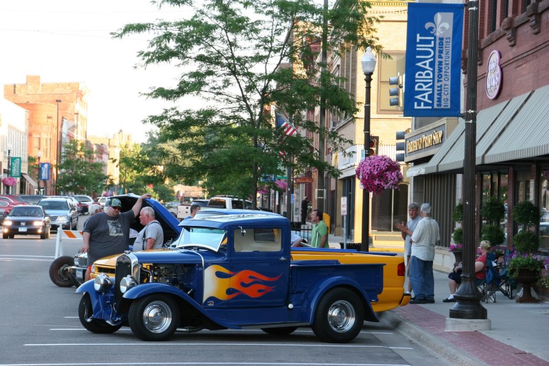 A scene from the July 17 Faribault Car Cruise Night.