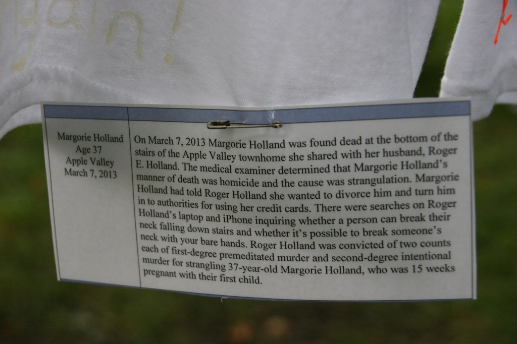 Clothesline Project, info about Margie