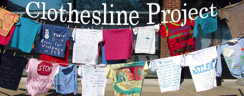 A display from The Clothesline Project. Image from The Clothesline Project website.