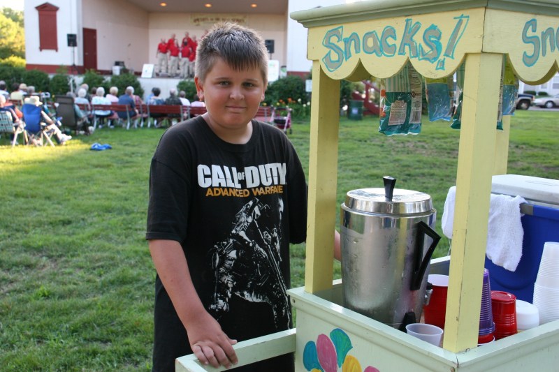 Cooper Soderberg opened his lemonade stand in Faribault last week.