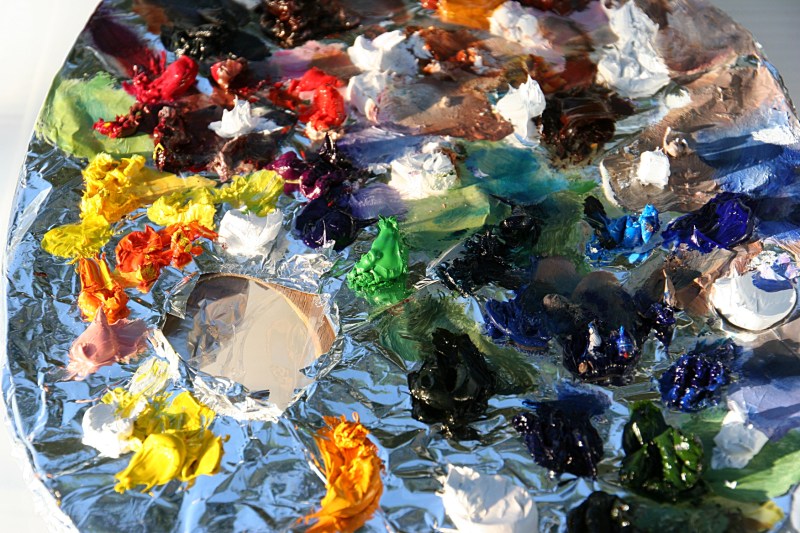 Dana Hanson's oil paints.