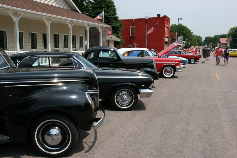 Another view of the car show.