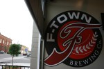 F-Town beer, inside garage door