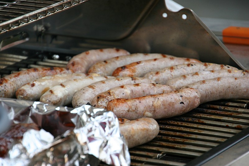 We dined on brats, burgers, BBQed ribs and an assortment of delicious foods at supper time.