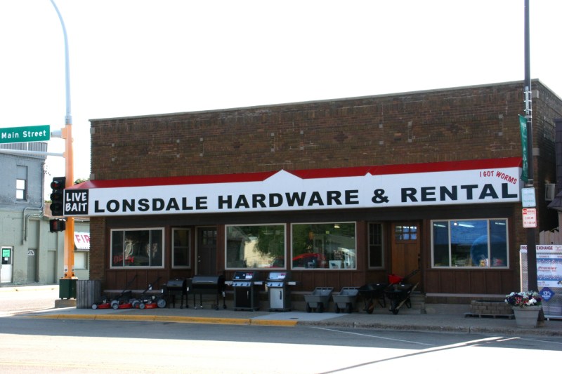 Hardware stores, like this one in downtown Lonsdale, are important businesses in many small towns.