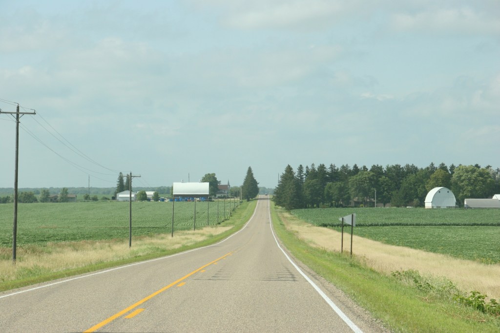On the way to St. John's United Church of Christ, located between Faribault and Kenyon just off Minnesota State Highway 60 on Jacobs Avenue. That's the church in the distance.