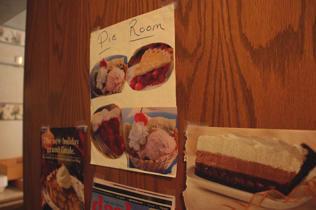 The door to the Pie Room is labeled as such.