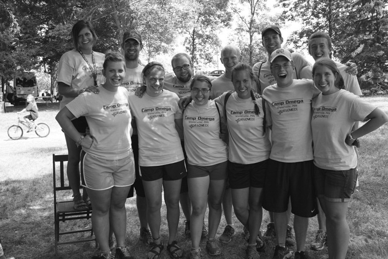 Camp Omega counselors at July Fourth North Morristown celebration. Minnesota Prairie Roots file photo 2013