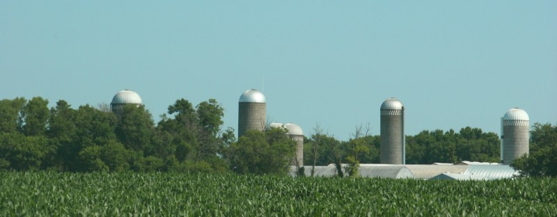 Silos mark the rural skyline on a farm in the Prior Lake area.