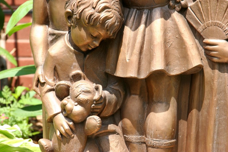 More details in the garden statue art.