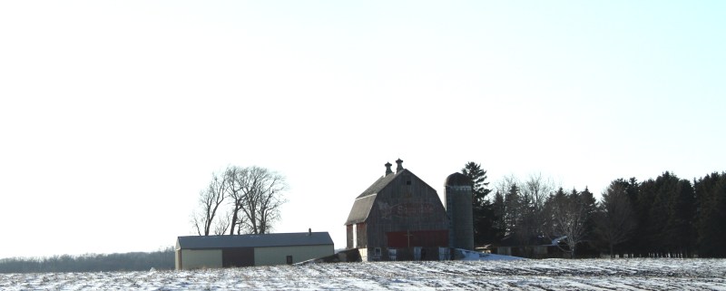 How the barn looked when I photographed it in February.