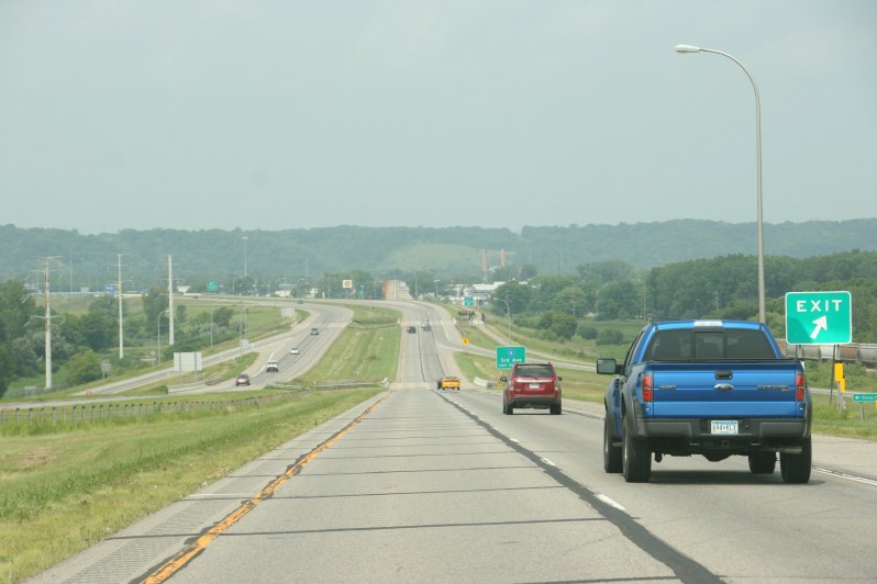 Driving on U.S. Highway 14 around Mankato traveling to southwestern Minnesota.