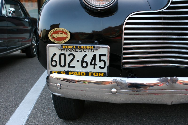 I've discovered that vintage car owners possess a sense of humor, the reason I always examine the plates.