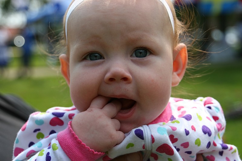 Five-month-old Audrianna was at the fest with her parents and siblings.