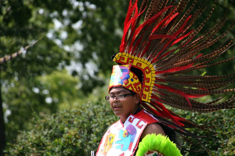 An Aztec dancer