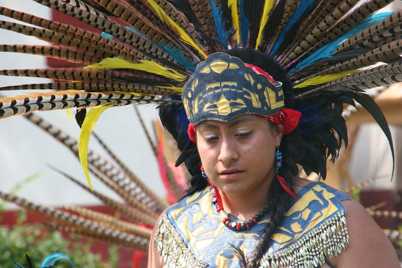 An Aztec dancer