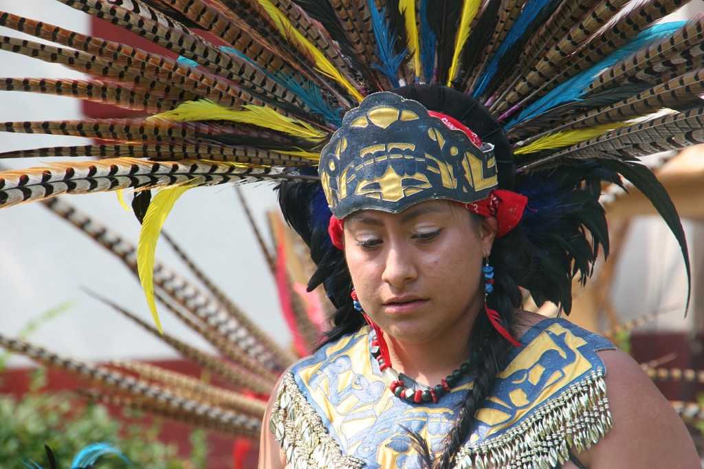 An Aztec dancer