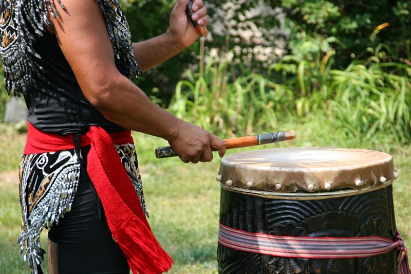 An Aztec drummer.