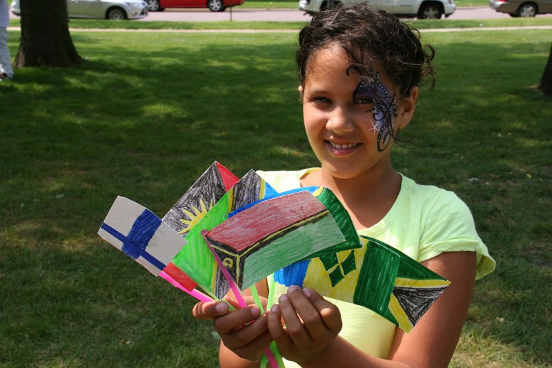 KIds (and some adults) created flags.