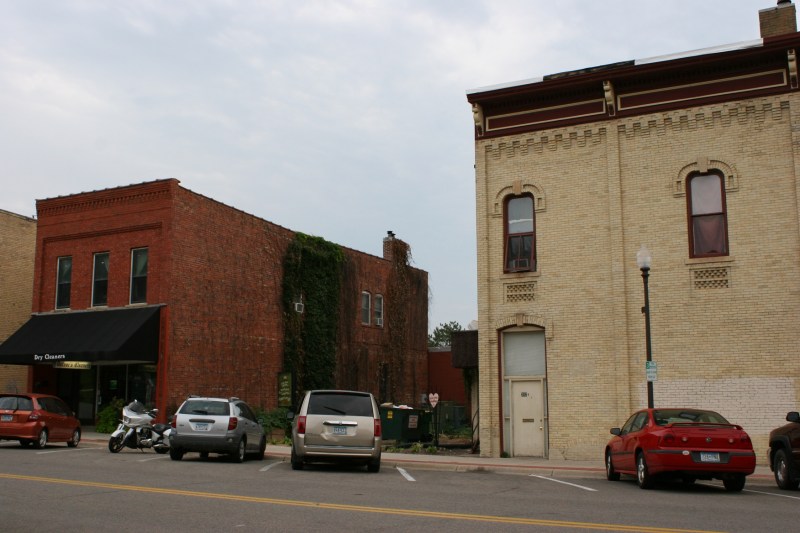 A street side view of the space now occupied by the Second Street Garden.