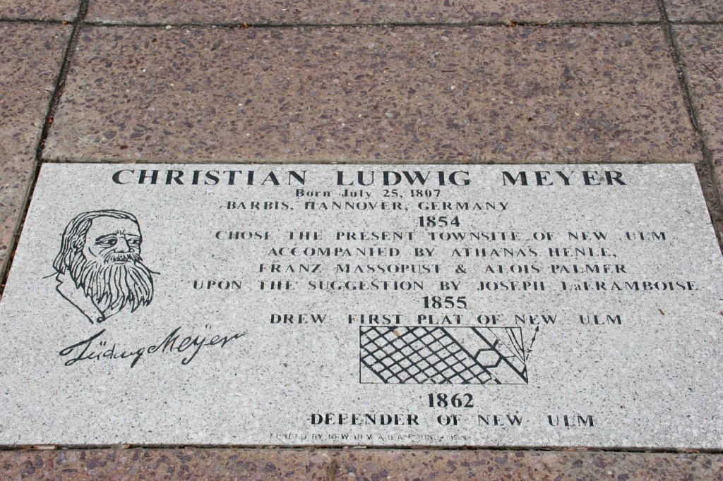 Local history is imprinted on pavers.