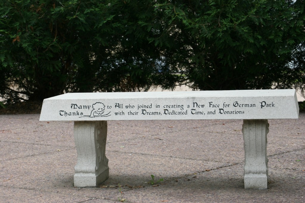 German Park was obviously a community effort. I love when a community works together to create something stunningly beautiful like his park.