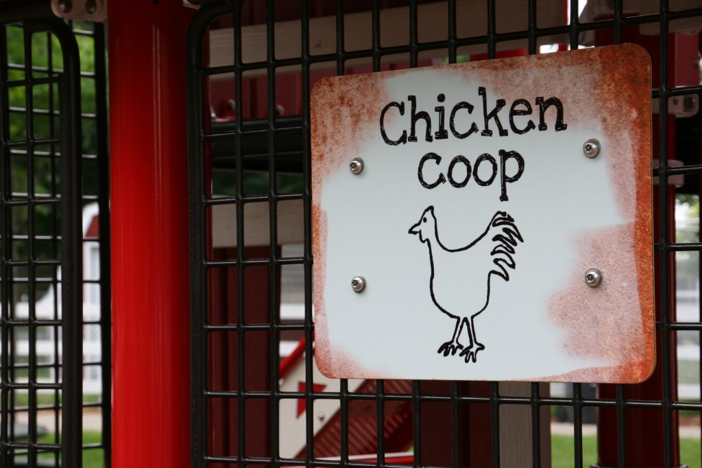 A sign at the playground.