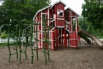 Sibley Farm, corn stalk playground&nbsp;equipment