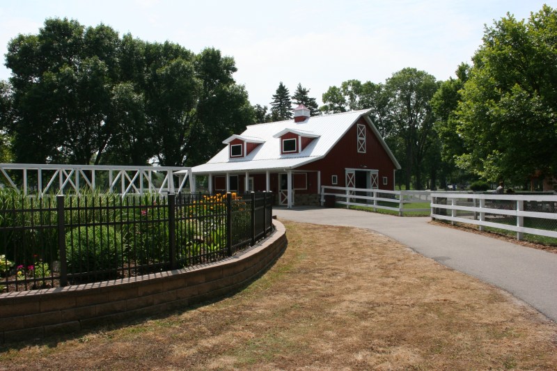One of two barn style buildings at Sibley Park in Mankato, Minnesota. 