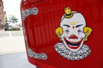 Tilt-A-Whirl clown on back of