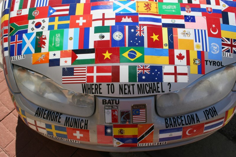 Art car, hood close-up