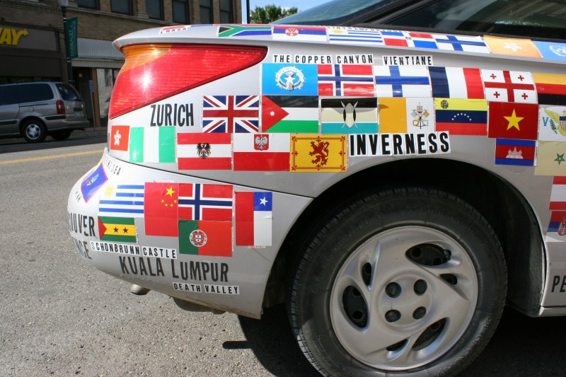 Art car, rear back close-up
