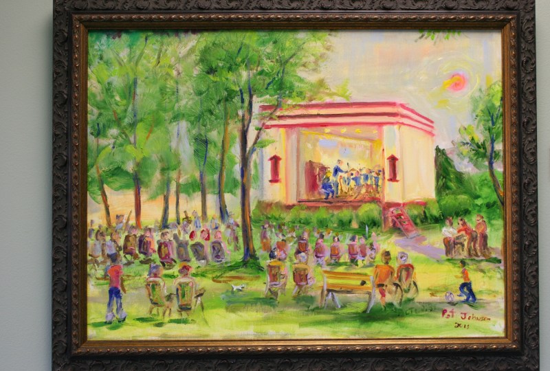 "Central Park Notes," an oil on canvas by Pat Johnson