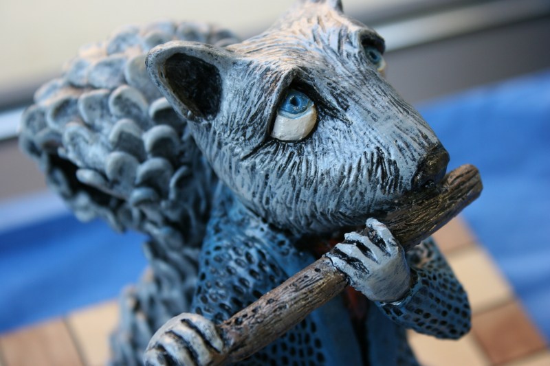 "The Music Nut," a ceramic sculpture by Tami Resler.