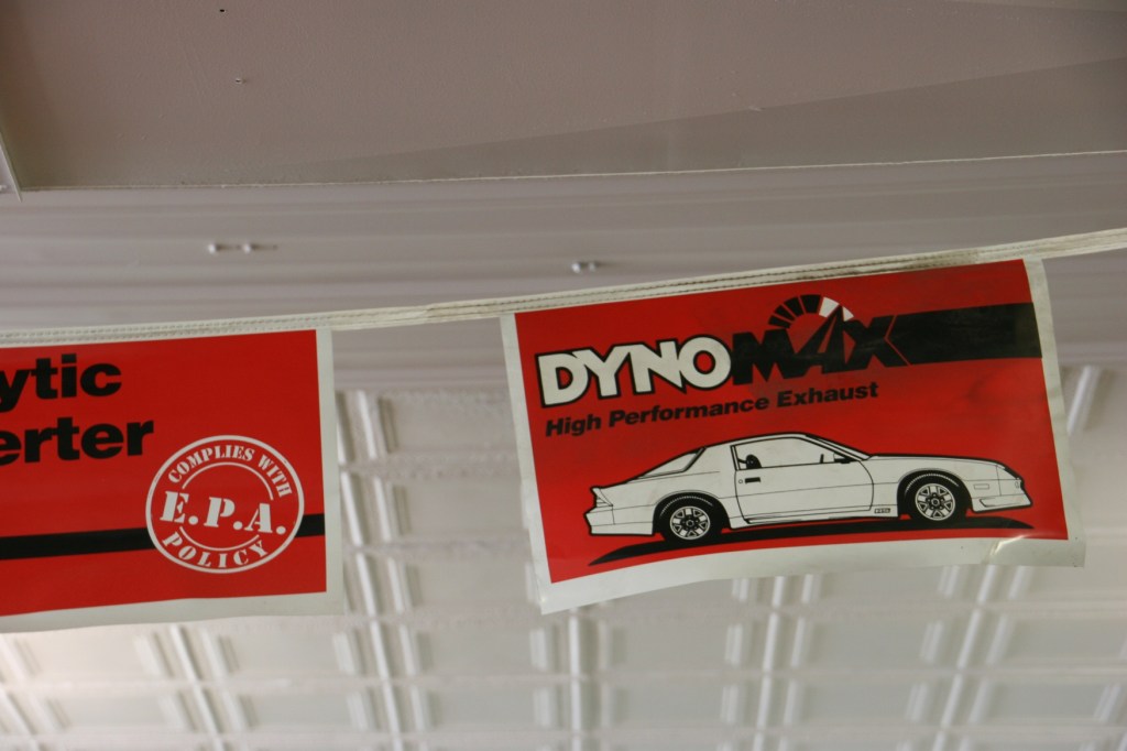 Graphics suspended from the ceiling caught my eye.