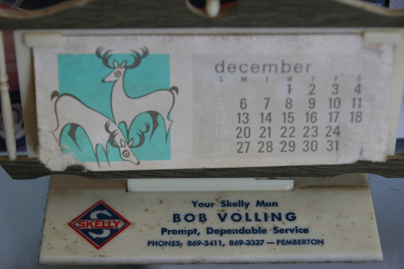 I love this sweet mini calendar from a service station.