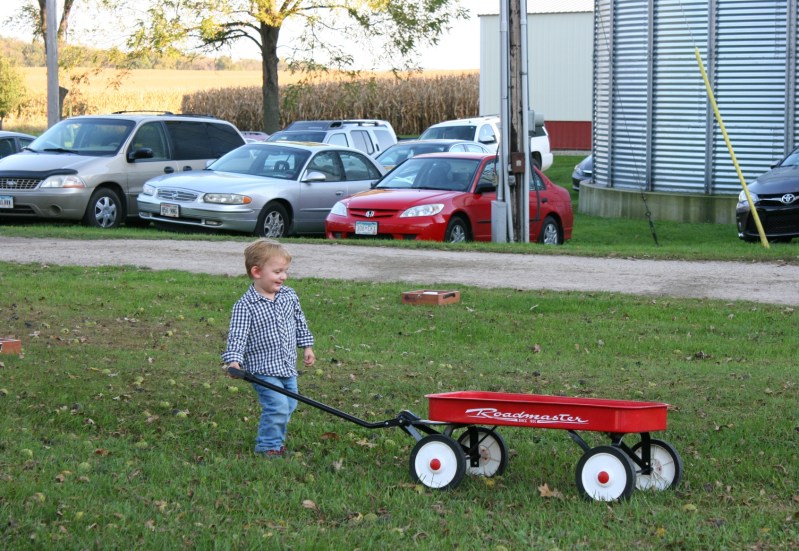 Red wagons hold timeless universal appeal to kids.