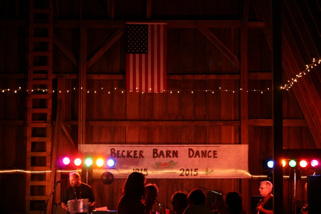 Barn dance, 268 dark barn interior band area