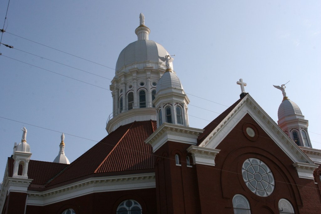 A back view of St. Stan's.
