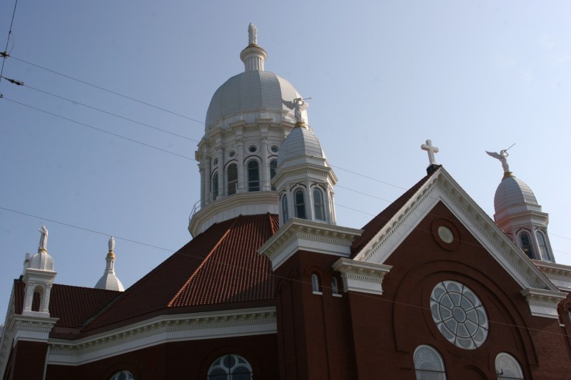 A back view of St. Stan's.
