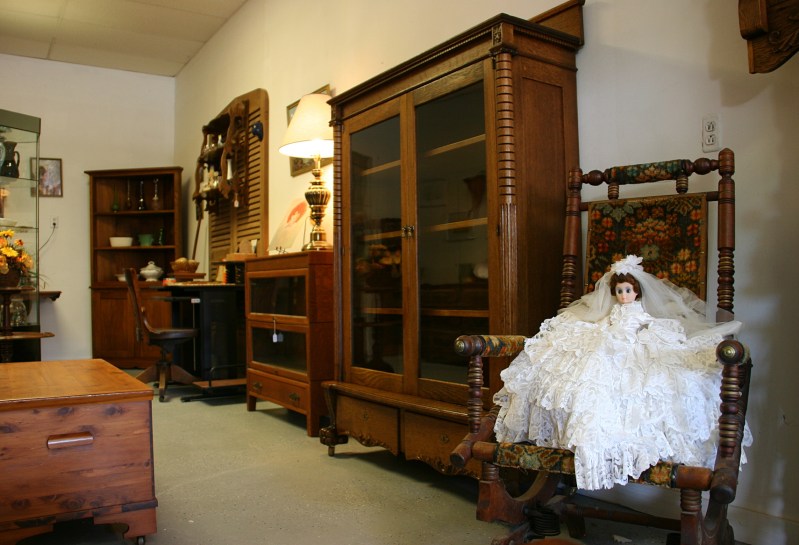 Some of the furniture in the showroom.