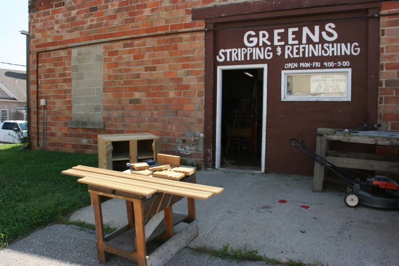 The side door into Jeff's workshop.
