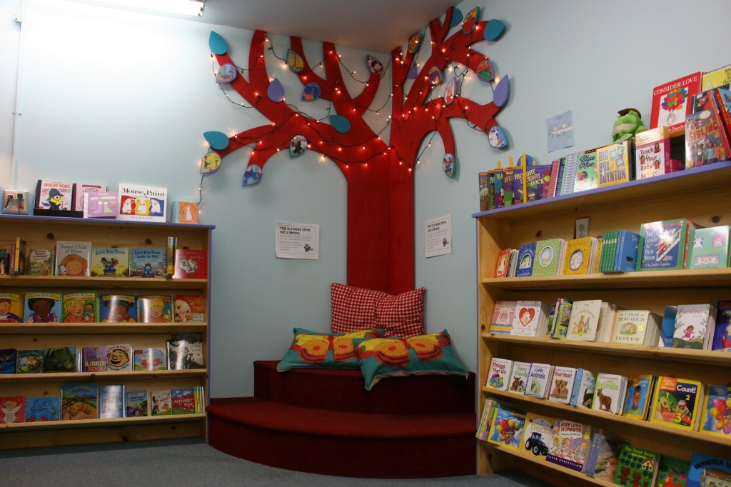 A cozy and creative corner int he bookstore.