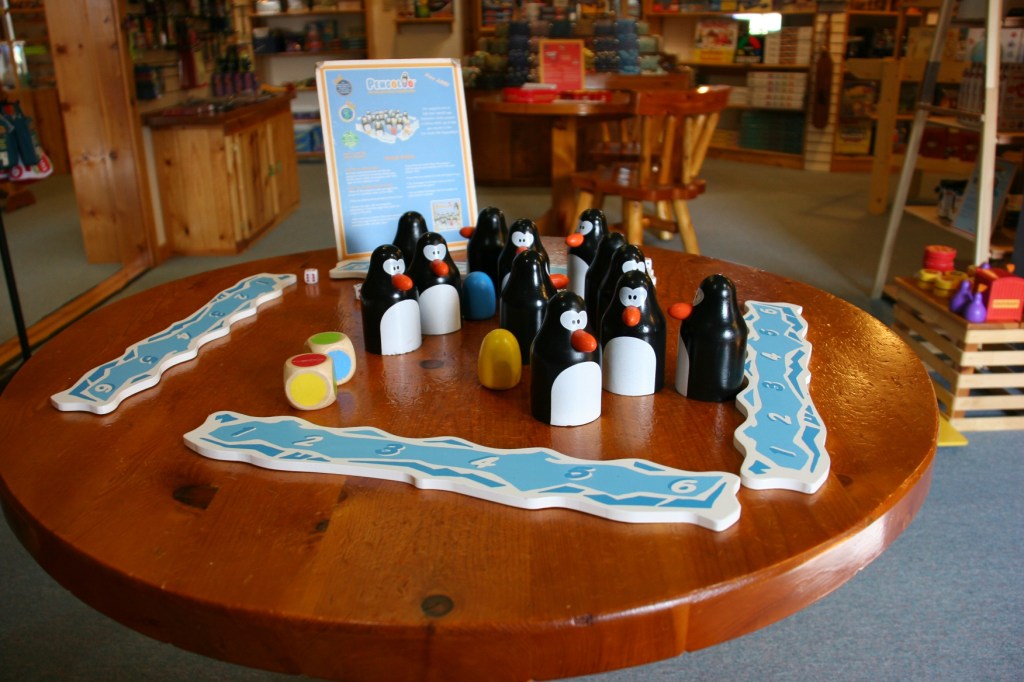 In the game room, you can try out games.